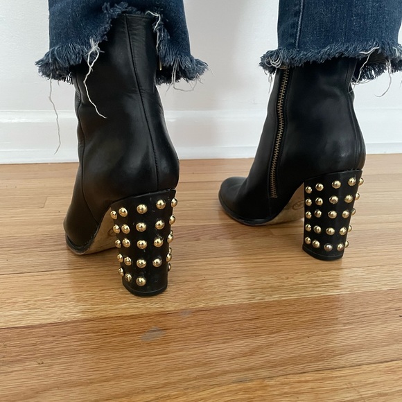 Michael Kors black leather studded boots in a womens size 5 - Picture 3 of 5